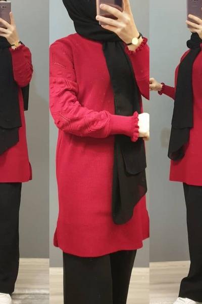 Harika Model Tuniğim  Kırmızı