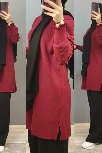 Harika Model Tuniğim  Bordo