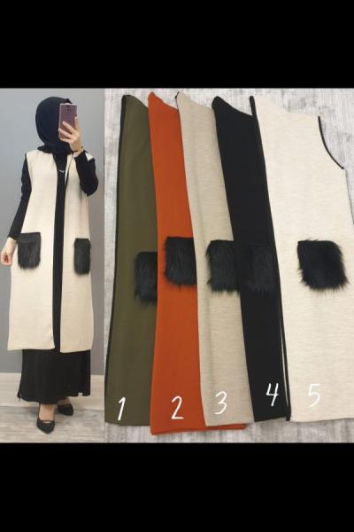 Harika Yelekli Takımım Krem