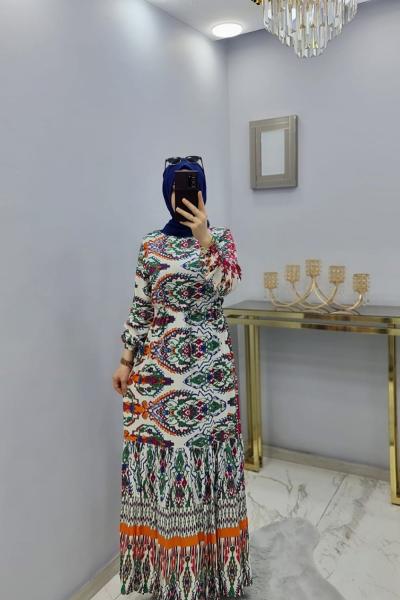 Hint Desen Elbise  Turuncu