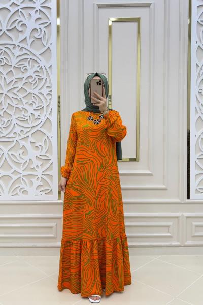 Hipnoz Elbise Turuncu