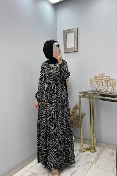 Hira Elbisem Siyah Beyaz