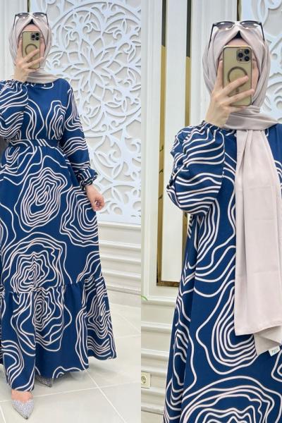 İmza Elbise Lacivert