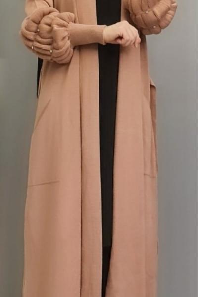 İncili Balon Kol Hırkam Gül