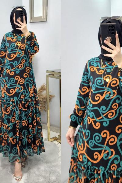 İzel Elbise Mint Yeşili