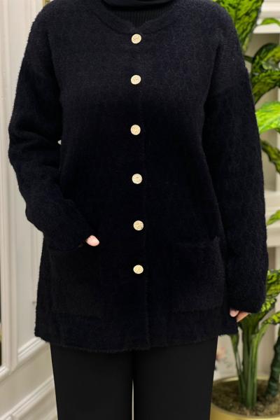 İzel Yumoş Hırka Siyah