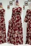 Kampanya Yaprak Model Elbisem Bordo