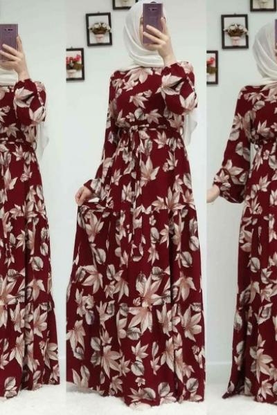 Kampanya Yaprak Model Elbisem Bordo