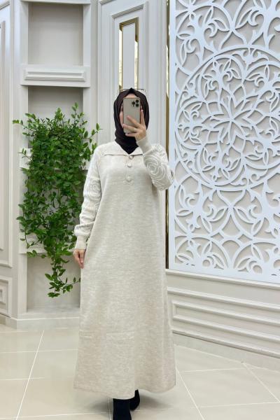 Karamel Triko Elbisem Taş