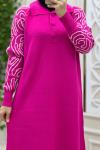 Karamel Triko Elbisem Pembe