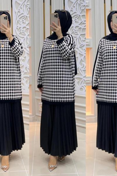 Kare Tunik  Siyah Taş