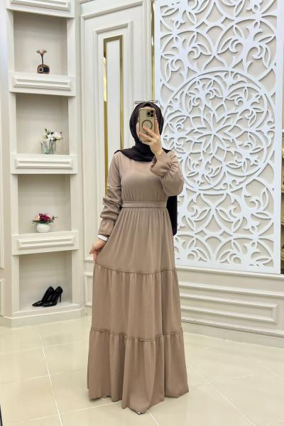 Kat Kat Fitilli Elbise Vizon