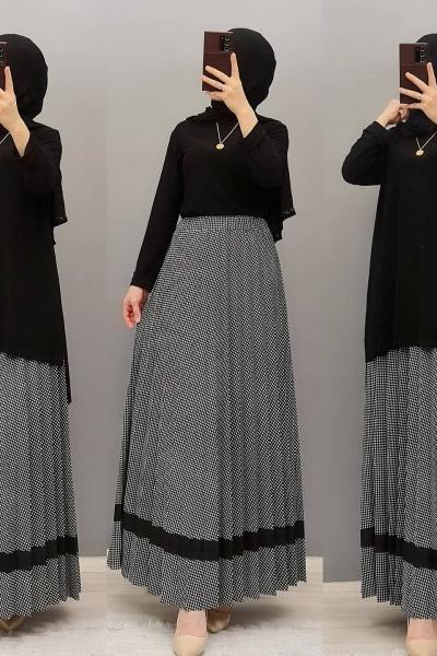 KAZAYAĞI MODEL ETEĞİM Siyah Beyaz