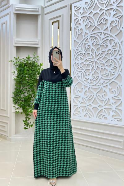 Kazayağı Elbisem Yeşil