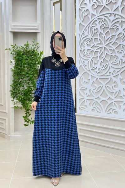 Kazayağı Elbisem Mavi