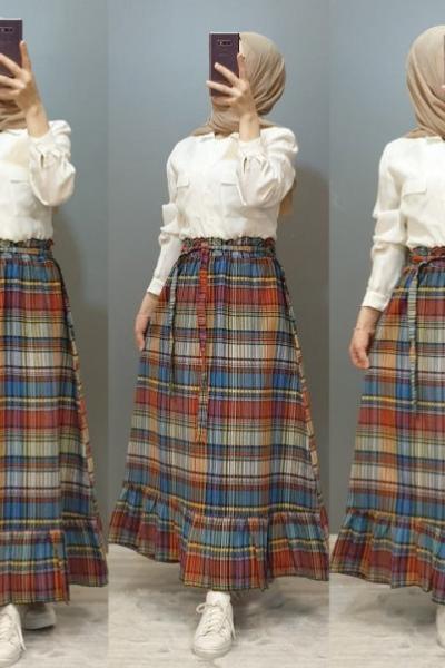 Keten Etek Siyah Bordo