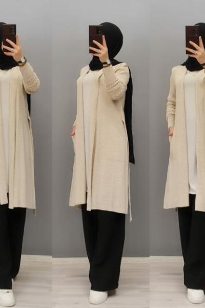 KOL BALIK SIRTI KISA HIRKAM Krem