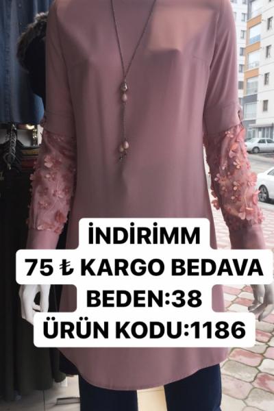 KOLLARI ÇİÇEKLİ TUNİĞİM Pembe