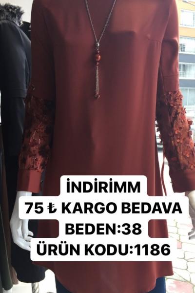 KOLLARI ÇİÇEKLİ TUNİĞİM Kiremit