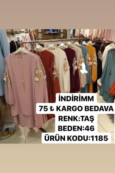 KOLLARI GÜLLÜ TUNİĞİM Taş Rengi