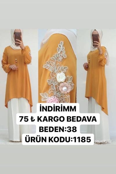 KOLLARI GÜLLÜ TUNİĞİM Sarı