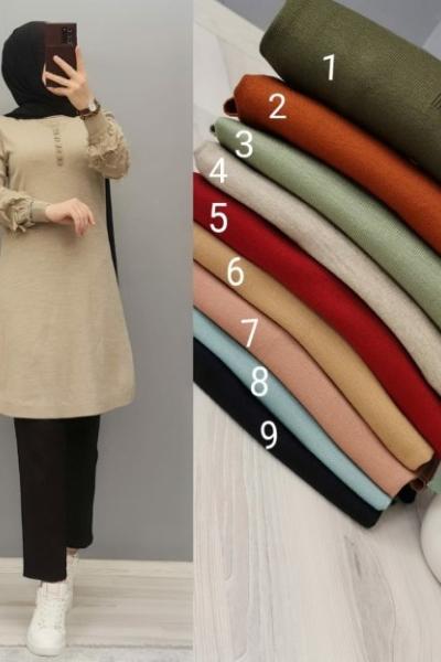 Kolları Püsküllü Tuniğim Fıstık Yeşili