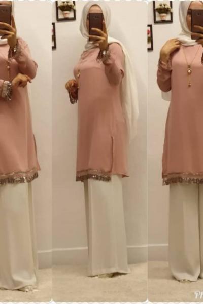 KREP KUMAŞ PANTOLONUM Beyaz