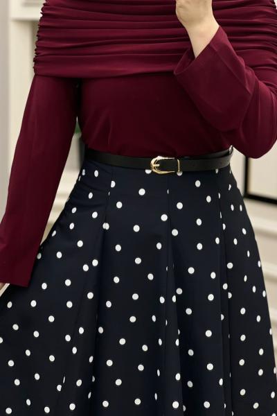 Lara Takım  Siyah Bordo