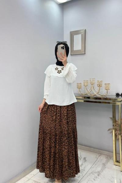 Leyla Gömlek  Beyaz