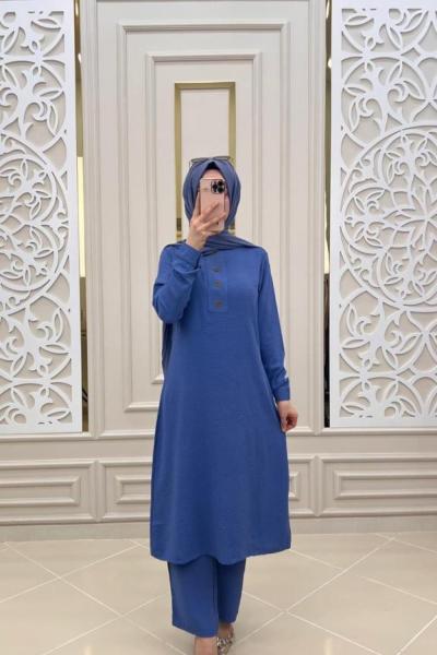 Lima Tesettür Takım  Mavi