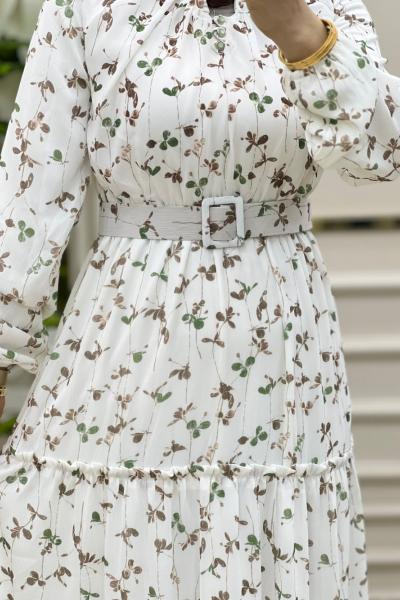 Manolya Elbise Haki Sütlü Kahve