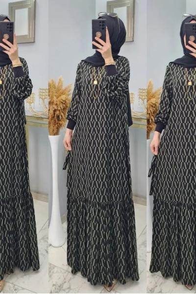 Manşet Elbisem Siyah