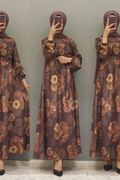 Mevsimlik Elbisem Mor