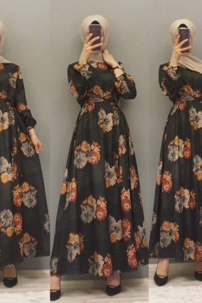 Mevsimlik Elbisem Siyah