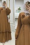 Mina Elbisem Koyu Camel