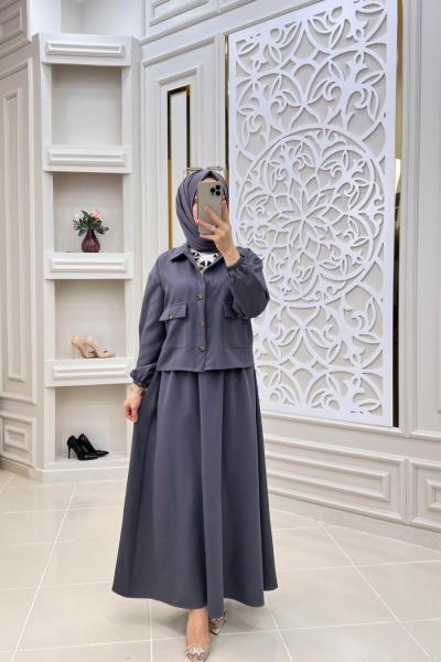 Mini Tesettür Takım  Antrasit