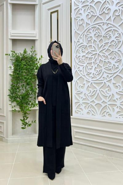 Nehir 3 lü Takımım Siyah