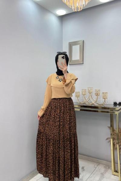 Nuran Etek Modelim  koyu leopar