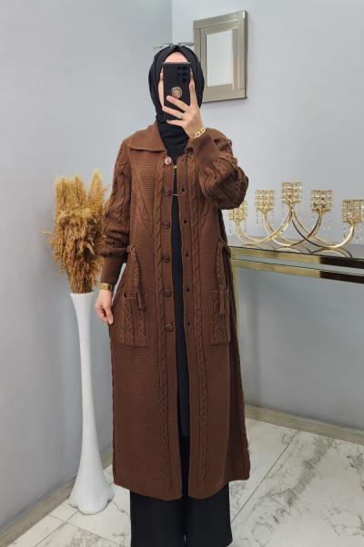 Örgü HIRKA Kahverengi