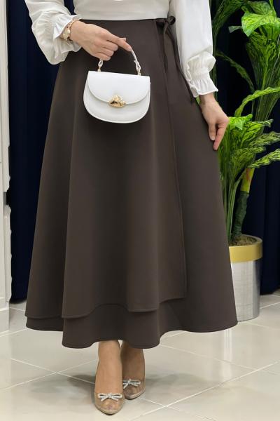 Orkide Etek Kahverengi