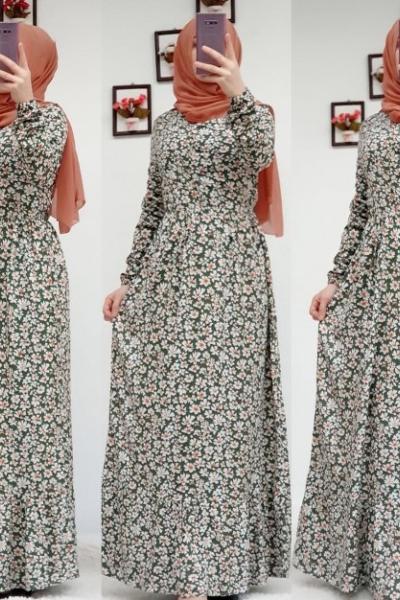 PAPATYA ELBİSEM Yeşil