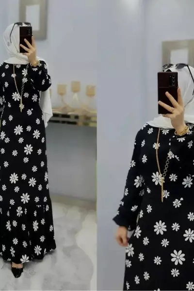 Papatya Elbisem Siyah