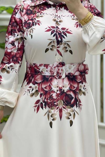 Perihan Elbise Bordo