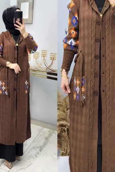 Perma Hırka  Kahverengi