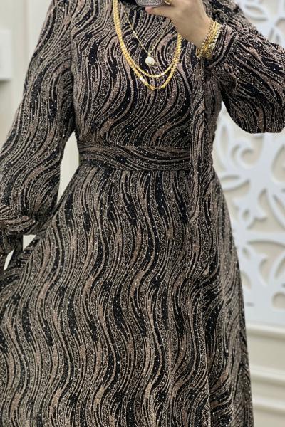 Pırıltılı Elbisem  Camel