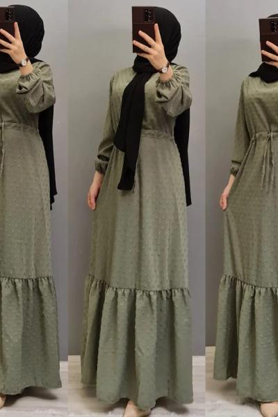 Ponpon Elbisem  Yeşil