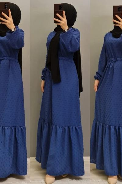 Ponpon Elbisem  Mavi