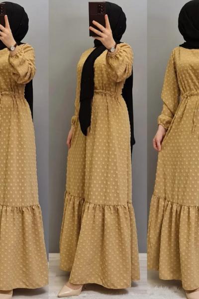 Ponpon Elbisem  Krem