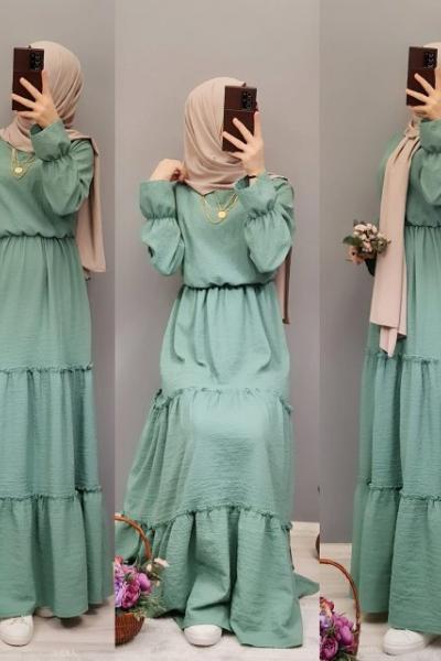 Prenses Elbisem Mint Yeşili