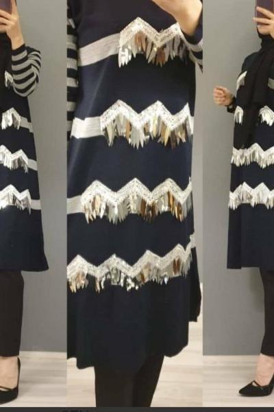 Pul Payet Tuniğim Siyah